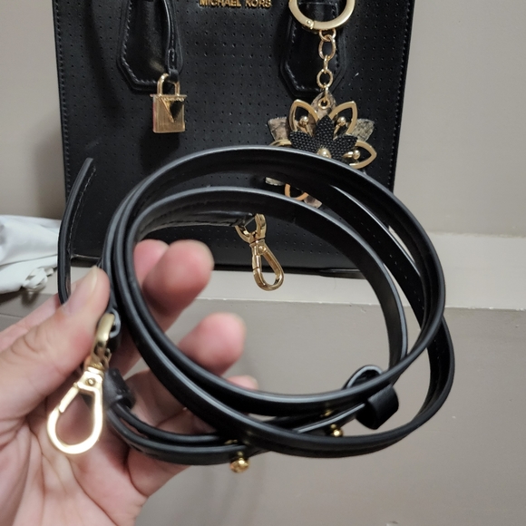 Michael Kors Perforated Mercer Bag in Black - Picture 3 of 5